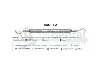 NORDENT - Periodontal Knife, DE, Orban #1-2, Medium Round Handle - Medium Round - Surgical - # RKOR1-2