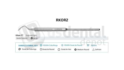 NORDENT - Periodontal Knife, SE, Orban #2, Medium Round Handle - Medium Round - Surgical - # RKOR2