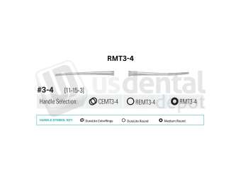 NORDENT - Wedelstadt Chisel, DE, #3-4 (11-15-3), Medium Round Handle - Medium Round - Restorative - # RMT3-4