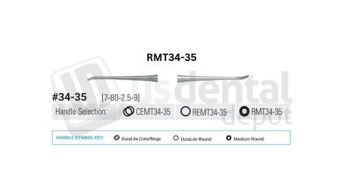 NORDENT - Angle Former, DE, #34-35 (7-80-2.5-9), Medium Round Handle - Medium Round - Restorative - # RMT34-35