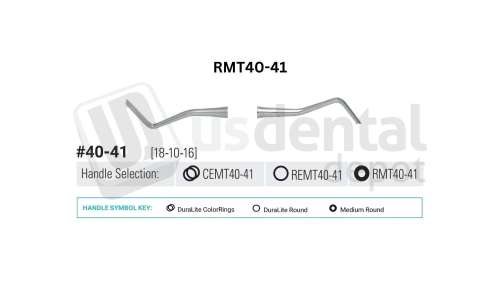 NORDENT - Hoe, DE, #40-41 (18-10-16), Medium Round Handle - Medium Round - Restorative - # RMT40-41