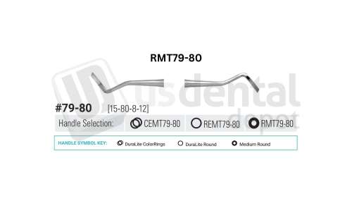 NORDENT - Margin Trimmer, DE, #79-80 (15-80-8-12), Medium Round Handle - Medium Round - Restorative - # RMT79-80