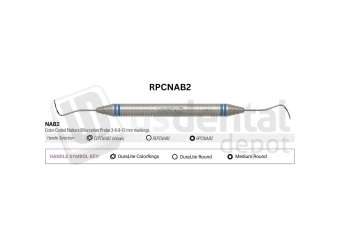 NORDENT - Probe, DE, Nabors Bifurcation (3-6-9-12mm), Medium Round Handle - Medium Round - Diagnostic - # RPCNAB2