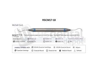 NORDENT - Classic, Curette, DE, McCall #17-18, Medium Round Handle - Medium Round - Hygiene - # RSCM17-18