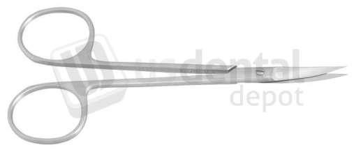 NORDENT - Scissors, CASTROVIEJO Curved (7" / 180mm) - Euro Handle - Surgical - # S6536