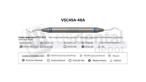 NORDENT - Relyant, Scaler, DE, Anterior Contra-Angle Hoe #45A-46A, Relyant #6 Handle - Relyant #6 - Hygiene - # VSC45A-46A