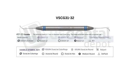 NORDENT - Relyant, Curette, DE, Goldman #31-32, Relyant #6 Handle - Relyant #6 - Hygiene - # VSCG31-32