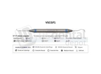 NORDENT - Relyant, Scaler, DE, Anterior Jaquette Goldman Fox #1, Relyant #6 Handle - Relyant #6 - Hygiene - # VSCGF1