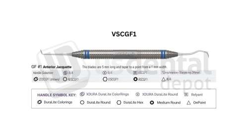 NORDENT - Relyant, Scaler, DE, Anterior Jaquette Goldman Fox #1, Relyant #6 Handle - Relyant #6 - Hygiene - # VSCGF1