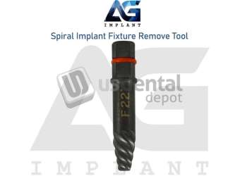 AG-IMPLANTS  SPIRAL Broken Dental Implant Fixture Remover Tool & Extractor - 1pk