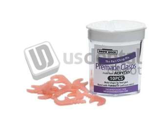 AcryFlex Pre-Made Clasps #7a Real PINK  10/pk ( preformed ) - #PC7A