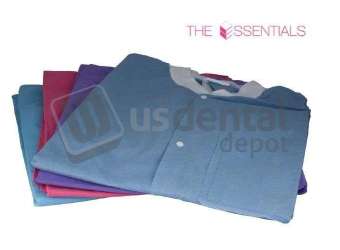3D-DENTAL - ESSENTIALS Lab Coats Ceil Blue Large 10/Bag - #