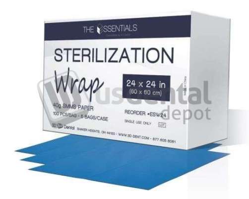 3D-DENTAL - ESSENTIALS Sterilization Wrap 12 X 12 Case/1000 10 Bags/100 - #   # 