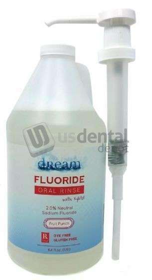 3D-DENTAL - DREAM DREAM Fluoride Oral Rinse Fruit Punch 64Oz Bottle - # FOR-FP