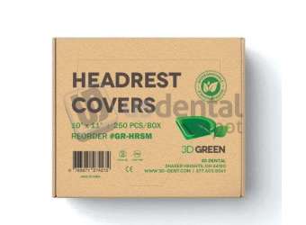 3D-DENTAL - 3D GREEN - Headrest Covers Biodegradable 10X14 250/Box - #   # 