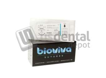 3D-DENTAL - BIOVIVA Silk Suture 3/0 Reverse Cutting 22mm 1/2" 45Cm - #   #