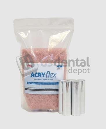 SNOW ROCK - AcryFlex - 2.2lb (1kg) Bag - #8a Dark Pink - Semi-flexible Acrylic Thermoplastic - # AF5598