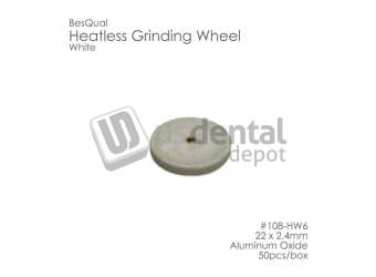 BESQUAL HW6 Heatless wheels WHITE #6 50pk 22 x 2.4mm x 50pk #108-106