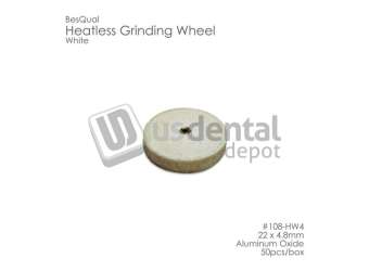 BESQUAL HW4 Heatless wheels WHITE #4 50pk W 22 x 4.8mm x 50pk #108-104 #108-HW4 - # 108-104
