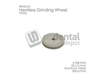 BESQUAL HW5 Heatless wheels WHITE #5 22 x 3.1mm. #108-105 #108-HW5 - # 108-105