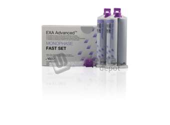 GC America - EXA Advanced - Fast Set, Monophase, Refill Contains: Quantity of 2 cartridges (48 mL each) and 6 mixing tips. - # 137112