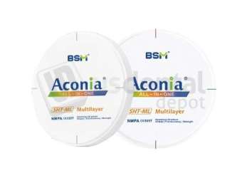 ACONIA - SHTML Zirconia Discs 98.5mm x 14mm A2 - 3D Multilayer - # 60003