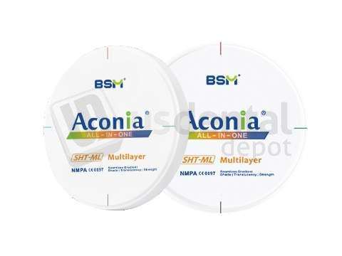 ACONIA - SHTML Zirconia Discs 98.5mm x 14mm A3.5 - 3D Multilayer - # 60005