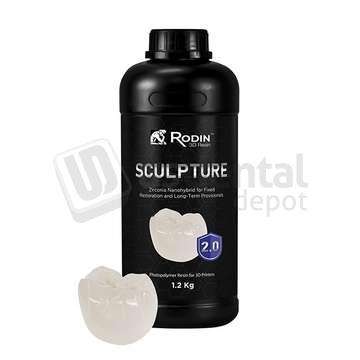 PAC-DENT - RODin Sculpture 2.0, Shade 0M3, 1.2kg/bottle - 3D Resins Ceramic Nanohybrid - # ( Bleach ) # 23869