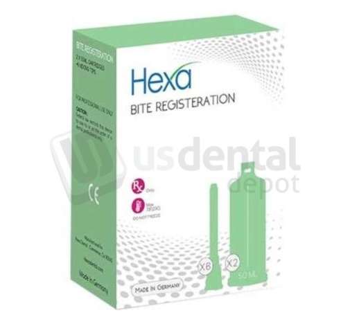 HEXA -  HEXA BITE  Registration 50ml, Regular Set, GERMAN MADE, 2-Cartridges+4 Mixing Tips, HB-0001 - # HB-001