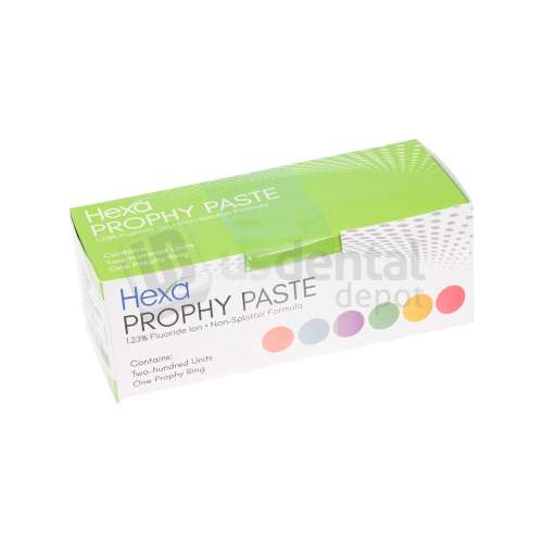 HEXA -  Hexa Prophy Paste Splatter-Free Containing 1.23% Fluoride (Coarse) Bubblegum , 200pk  - # HPP-3001