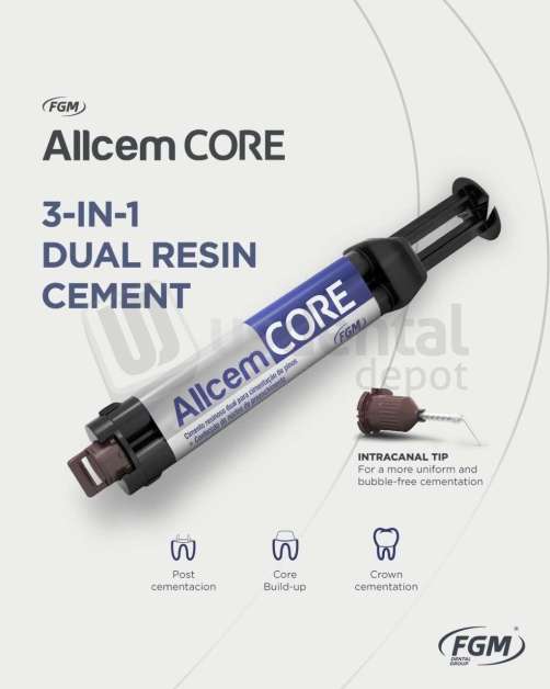 FGM - Allcem Core A3 - dual body syringes  6g - # 4000019282  - Dual Cement