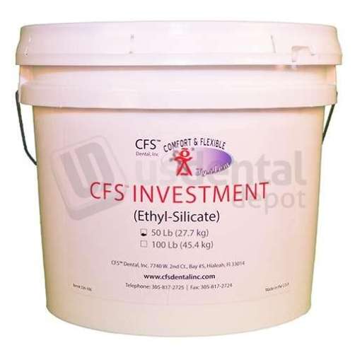 CFS INVESTMENT  - Ethyl Silicate High Heat Investments For Chrome Cobalt &  Partial Dentures  - 45lb powder  ONLY