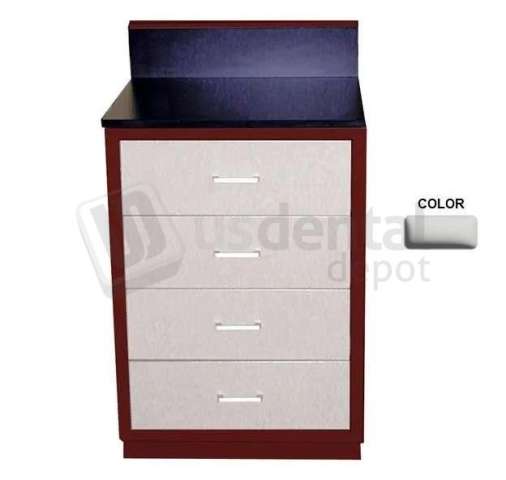 HANDLER - Bench-4 Drawer Cabinet   24" Warm Gray  (Top Not Included) - # 247 WGRAY