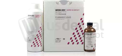 GC America - NATURE-CRYL Super HI Impact Mild 1:1 P&L Contains (1lbs ) powder and (8oz) liquid..pkg - Heat Cure # 349810