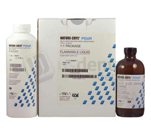 GC NATURE-CRYL POUR, COE-LOR Mild 1:1 Packages - Contains: 1 (1 lb) package of powder and 1 (300 mL) bottle of liquid. - # 349833