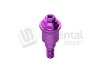 IBO  - Straight Multiunit® Abutment height 4mm Pink Anodised - INTHEX NP (3.5mm)  NP. Titanium - # HEI-35804