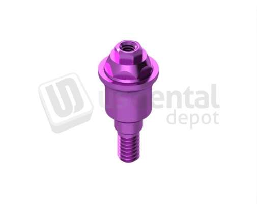 IBO - IBO - Straight Multiunit® Abutment height 4mm Pink Anodised - INTHEX NP(3.5mm)  NP. Titanium - # HEI-35804