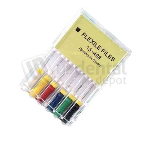 HOUSE BRAND Endo SS K-File Stainless Steel 21mm #15-40 - 6pk - MAILLEFER STYLE