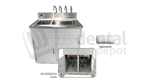 #26105SSWCG HANDLER  Boil-Out Curing Wash-Out unit - NATURAL GAS  With Cabinet -  # 26105SSWCG-EAG WHITE