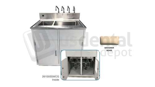 #26105SSWCG HANDLER  Boil-Out Curing Wash-Out unit - NATURAL GAS  With Cabinet -  # 26105SSWCG-BEIGE