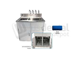 #26105SSWCG HANDLER  Boil-Out Curing Wash-Out unit - NATURAL GAS  With Cabinet -  # 26105SSWCG-BLUE