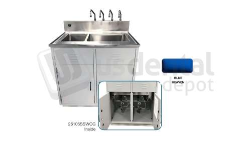 #26105SSWCG HANDLER  Boil-Out Curing Wash-Out unit - NATURAL GAS  With Cabinet -  # 26105SSWCG-BLUE