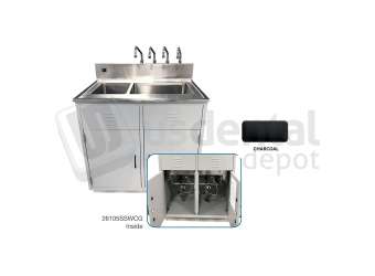 #26105SSWCG HANDLER  Boil-Out Curing Wash-Out unit - NATURAL GAS  With Cabinet -  # 26105SSWCG-CHARCOAL