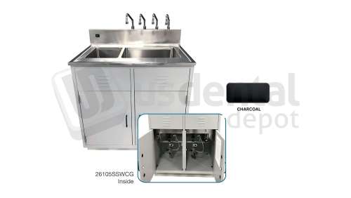 #26105SSWCG HANDLER  Boil-Out Curing Wash-Out unit - NATURAL GAS  With Cabinet -  # 26105SSWCG-CHARCOAL