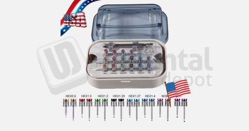 Kit Universal Dental Implant DRIVERS UNIVERSAL  Prosthetic Kit 16 screwdrivers + Torque Wrench