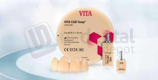 VITA - VITA CAD-Temp monoColor Universal, 3M2T, CT-40, 2 pcs. - CAD/CAM - CAD-Temp - Universal - # EN1CB2201682