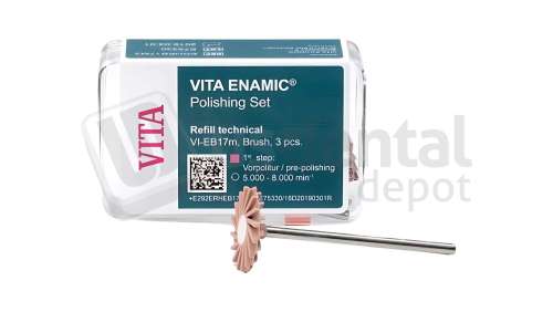 VITA - Polishing instrument, Brush, VI-EB17m pre-polishing (pink) - CHARACTERIZATION - BRUSHES - # ERHEB17M3