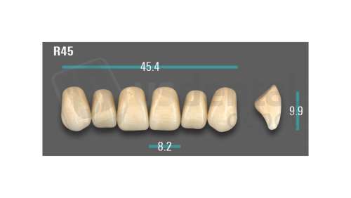 VITA - VIONIC EXCELL DD FRAME Anterior, A1, R45 - Teeth - Vionic Frames - # AGA1R45