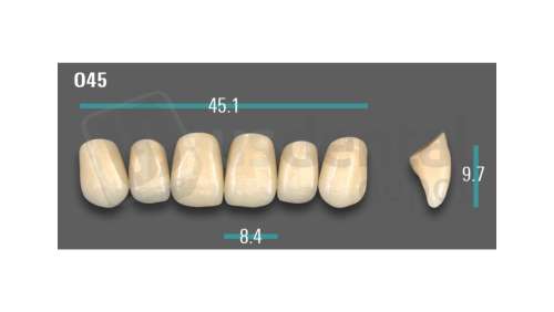 VITA - VIONIC EXCELL DD FRAME Anterior, A3.5, O45 - Teeth - Vionic Frames - # AGA35O45