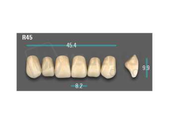 VITA - VIONIC EXCELL DD FRAME Anterior, A3.5, R45 - Teeth - Vionic Frames - # AGA35R45